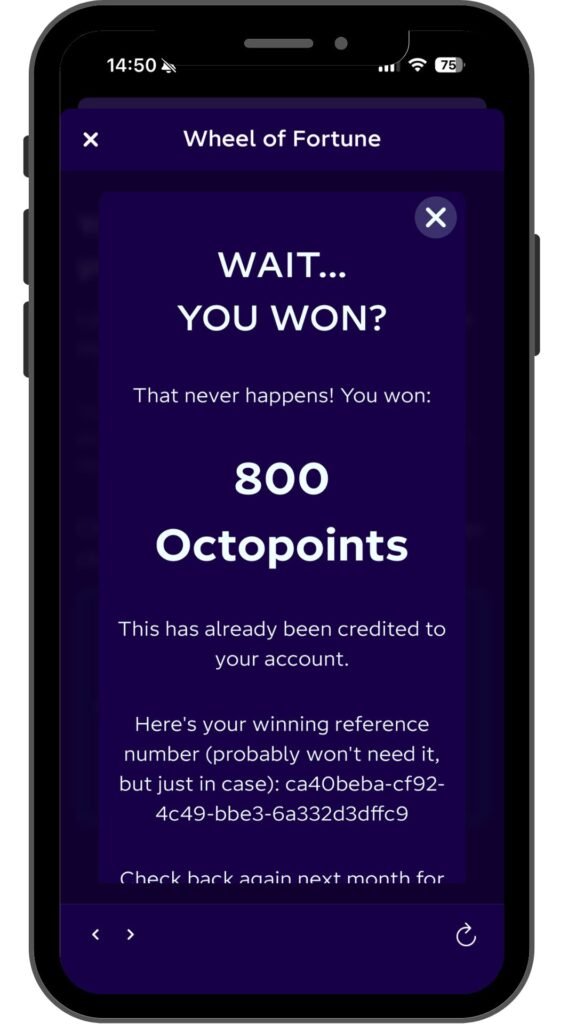 WInning 800 Octopoints